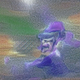 An abstract Waluigi screaming in the void.